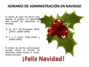 horario navidad